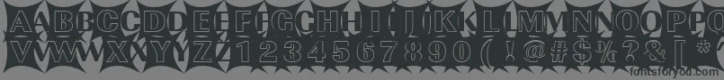 ImperialblazeRegular-Schriftart – Schwarze Schriften auf grauem Hintergrund
