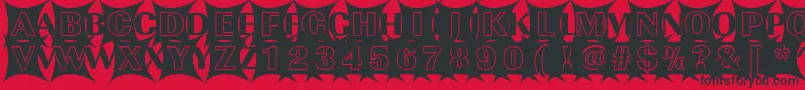 ImperialblazeRegular Font – Black Fonts on Red Background