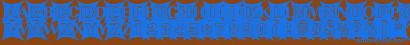fuente ImperialblazeRegular – Fuentes Azules Sobre Fondo Marrón
