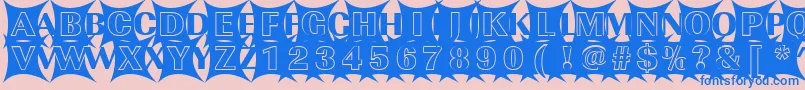 ImperialblazeRegular Font – Blue Fonts on Pink Background