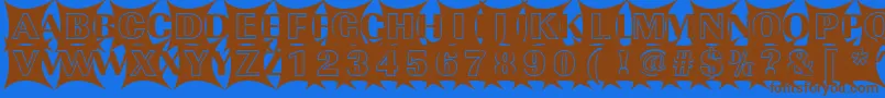 ImperialblazeRegular Font – Brown Fonts on Blue Background