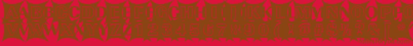 ImperialblazeRegular Font – Brown Fonts on Red Background