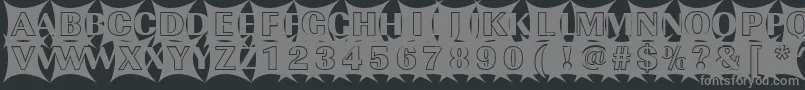 フォントImperialblazeRegular – 黒い背景に灰色の文字