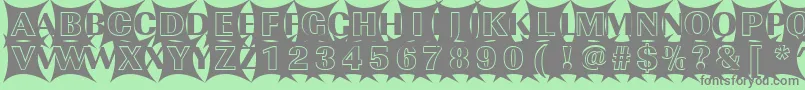 ImperialblazeRegular Font – Gray Fonts on Green Background