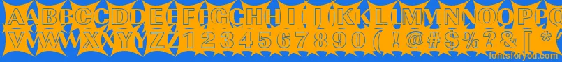 ImperialblazeRegular Font – Orange Fonts on Blue Background