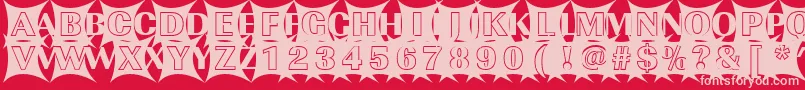 ImperialblazeRegular Font – Pink Fonts on Red Background