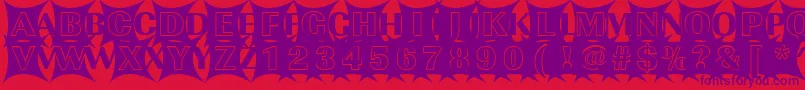 ImperialblazeRegular Font – Purple Fonts on Red Background