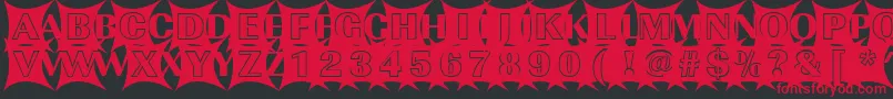 ImperialblazeRegular Font – Red Fonts on Black Background