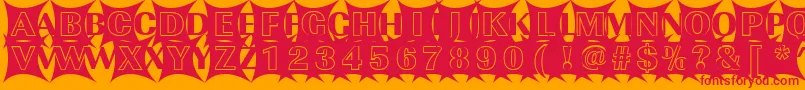 ImperialblazeRegular Font – Red Fonts on Orange Background