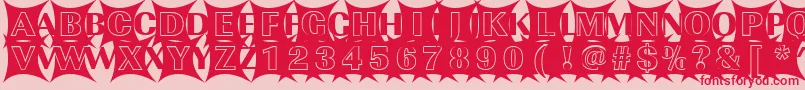 ImperialblazeRegular Font – Red Fonts on Pink Background