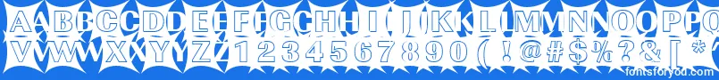 ImperialblazeRegular Font – White Fonts on Blue Background