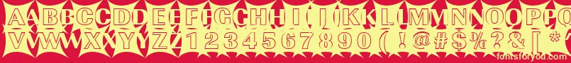 ImperialblazeRegular Font – Yellow Fonts on Red Background