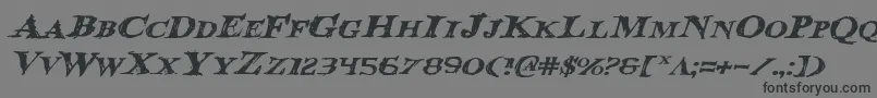 フォントBloodcrowei – 黒い文字の灰色の背景