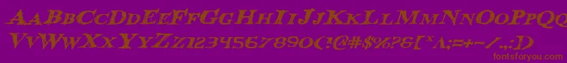 Bloodcrowei Font – Brown Fonts on Purple Background