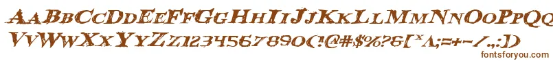 Шрифт Bloodcrowei – коричневые шрифты на белом фоне