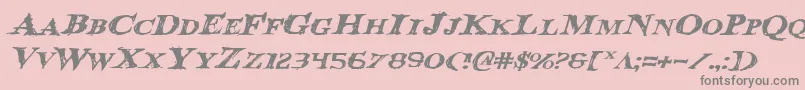 Bloodcrowei Font – Gray Fonts on Pink Background