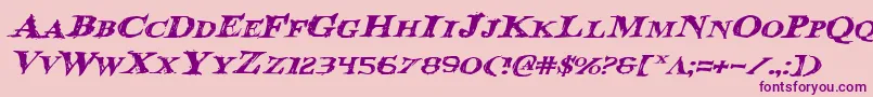 Bloodcrowei Font – Purple Fonts on Pink Background