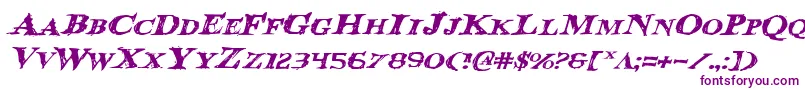 Bloodcrowei Font – Purple Fonts on White Background