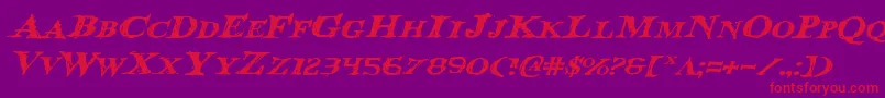 Bloodcrowei Font – Red Fonts on Purple Background