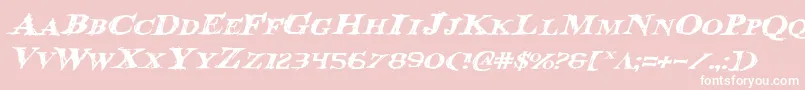 Bloodcrowei Font – White Fonts on Pink Background