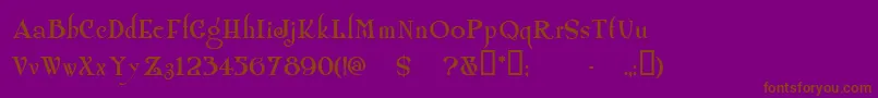 Shangrilanf Font – Brown Fonts on Purple Background