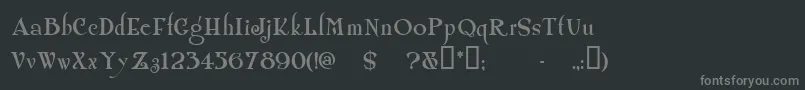 Shangrilanf Font – Gray Fonts on Black Background