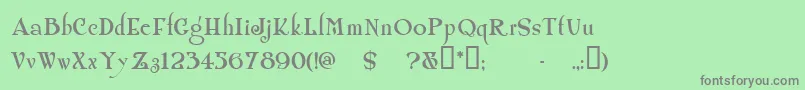 Shangrilanf Font – Gray Fonts on Green Background