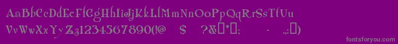 Shangrilanf-Schriftart – Graue Schriften auf violettem Hintergrund