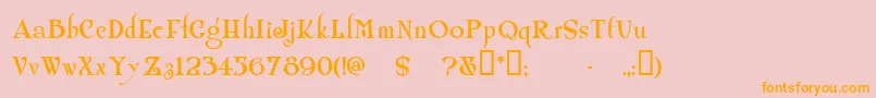 Shangrilanf Font – Orange Fonts on Pink Background