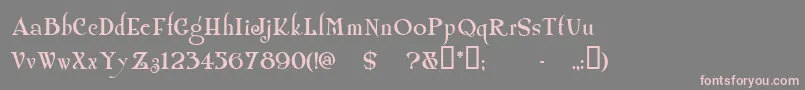 Shangrilanf Font – Pink Fonts on Gray Background