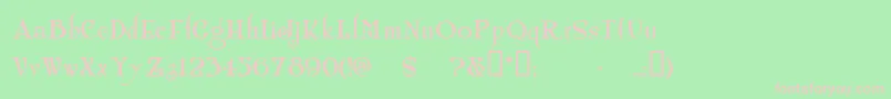 Shangrilanf Font – Pink Fonts on Green Background