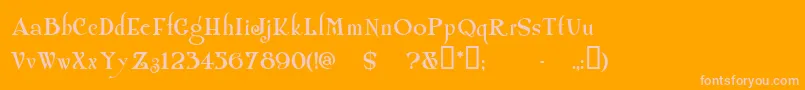 Shangrilanf Font – Pink Fonts on Orange Background