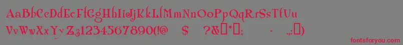 Shangrilanf Font – Red Fonts on Gray Background