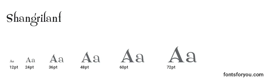 Shangrilanf Font Sizes