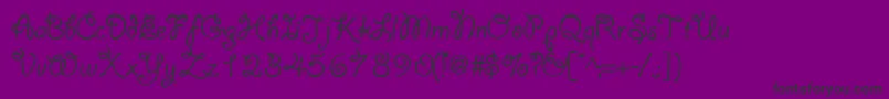 Lariatlight Font – Black Fonts on Purple Background