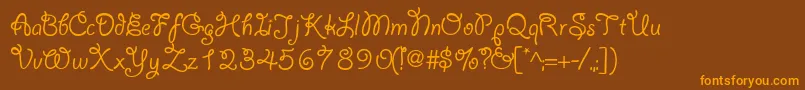 Lariatlight Font – Orange Fonts on Brown Background