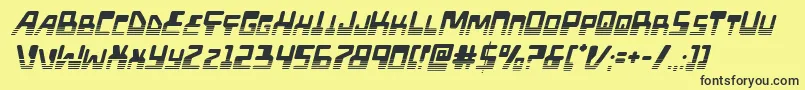 Xpedhalfital Font – Black Fonts on Yellow Background