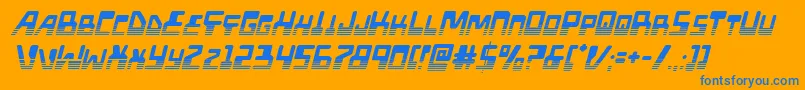 Xpedhalfital Font – Blue Fonts on Orange Background