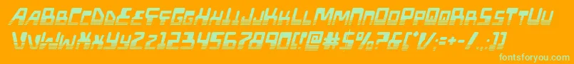 Xpedhalfital Font – Green Fonts on Orange Background