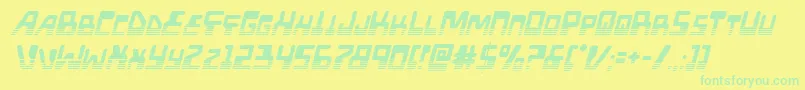 Xpedhalfital Font – Green Fonts on Yellow Background