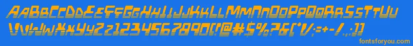 Xpedhalfital Font – Orange Fonts on Blue Background