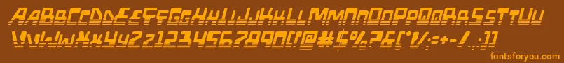 Xpedhalfital Font – Orange Fonts on Brown Background