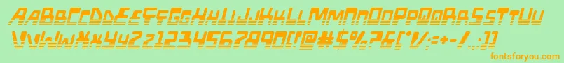 Xpedhalfital Font – Orange Fonts on Green Background