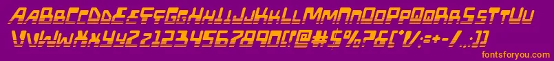 Xpedhalfital Font – Orange Fonts on Purple Background