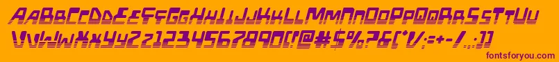 Xpedhalfital Font – Purple Fonts on Orange Background