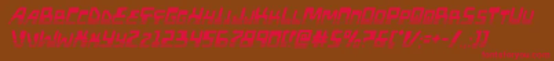 Xpedhalfital Font – Red Fonts on Brown Background