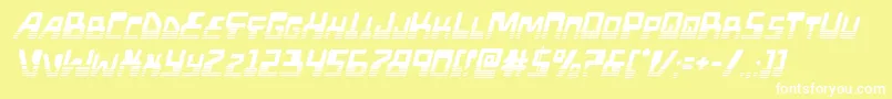 Xpedhalfital Font – White Fonts on Yellow Background