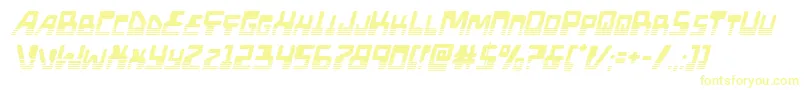 Xpedhalfital Font – Yellow Fonts on White Background