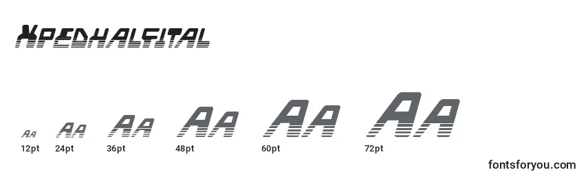 Xpedhalfital Font Sizes
