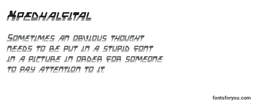 Review of the Xpedhalfital Font